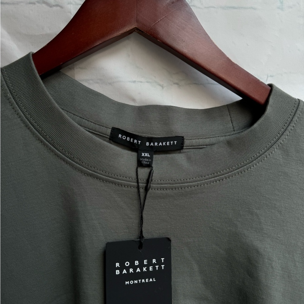 Robert Barakett The barakett long sleeve tee Men's Dusty Olive Crew Neck Sz XXL - Picture 7 of 9